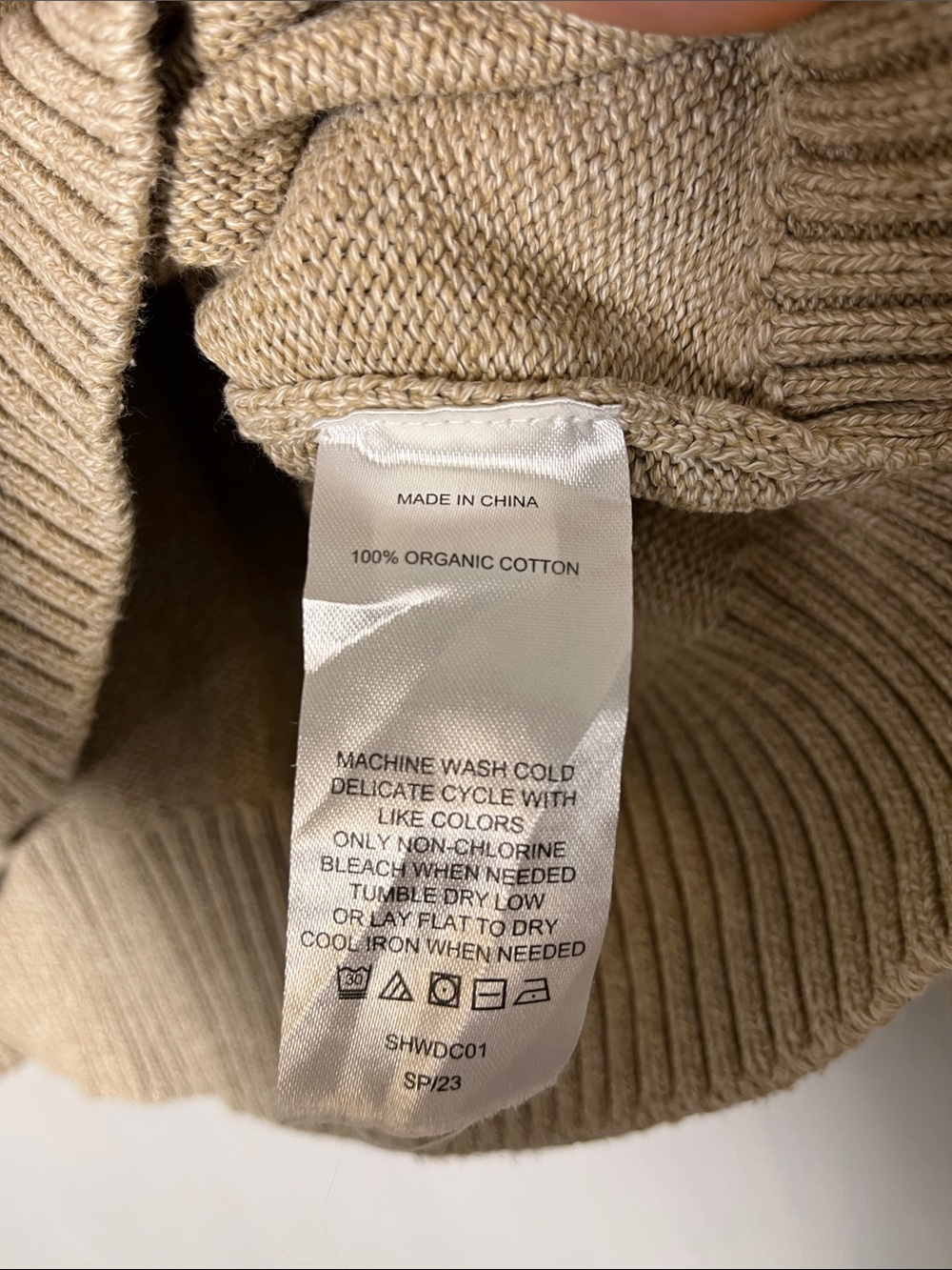 Quince Tan Organic Cotton Elevated Basic Knit Sweater Size M - Picture 4 of 5